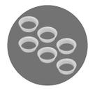 Caçapa 50mm Redonda Branca Plastica Mesa Sinuca Bilhar Bar J