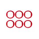 Caçapa Oval Gulosa Vermelho C/Aba 6 Unidades Plástica 50mm Para Bilhar/ Sinuca /Snooker