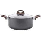 Caçarola 22cm ceramic life smart plus indução com tampa de vidro granitto