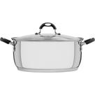 Caçarola Aço Inox Solar Silicone com Tampa de Vidro 30cm