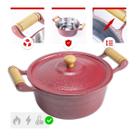 Caçarola Alta 20cm (2,4 L) Alumínio Fundido Vermelho Craqueado Clássica