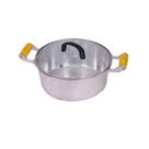 Caçarola Alumínio Fundido Alça Madeira Tampa de Vidro 40cm Caçarola Alumínio Fundido Alça Madeira Tampa de Vidro 40cm