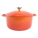 Caçarola Antiaderente Cerâmica de Indução Le Chef Laranja - Hauskraft Premium Caçarola Antiaderente Cerâmica de Indução Le Chef Laranja - Hauskraft Premium