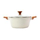 Caçarola Antiaderente Cerâmico Temperatti Bianco AM TV 24cm