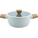 Cacarola antiaderente Norma com revestimento ceramico com tampa em vidro 24cm cinza Cacarola antiaderente Norma com revestimento ceramico com tampa em vidro 24cm cinza