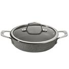 Caçarola baixa ballarini salina com tampa 28cm em aluminio forjado cinza 1005130