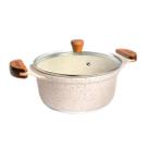 Caçarola Branca Antiaderente Marmorizada Javali AM 24cm