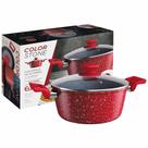 Caçarola Colorstone Panela Antiaderente 24cm Com Tampa Vidro