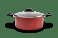 Caçarola Com Tampa Brinox Ruby Antiaderente 3,4 Litros Ø 22 cm Vermelho Caçarola Com Tampa Brinox Ruby Antiaderente 3,4 Litros Ø 22 cm Vermelho
