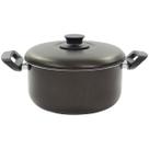 Caçarola De Alumínio Antiaderente 22cm Preta Panela Com Tampa Alça Para Transporte Fazer Ensopados Cozinhar Refogar Fritar Caçarola De Alumínio Antiaderente 22cm Preta Panela Com Tampa Alça Para Transporte Fazer Ensopados Cozinhar Refogar Fritar