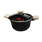 Caçarola de Aluminio Ceramico com Tampa 24cm Antiaderente HM2421