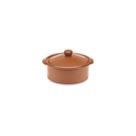 Caçarola De Ceramica 19,5cm 1,150L Com Tampa Feijoada Terracota Oxford