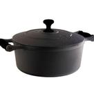 Caçarola de Ferro Alça de Silicone Preto 9,8L 32cm Libaneza