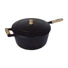 Caçarola De Ferro Com Cabo E Tampa De Ferro - 6 Lt. - Design Robusto