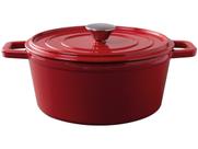 Caçarola de Ferro Com Tampa 3,7L Sauté Vermelha Brinox