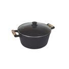 Caçarola De Ferro Fundido 2 Alcas Tampa De Vidro 10,8 Lt