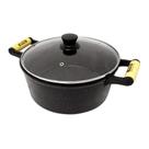 Caçarola de Ferro Fundido 2 Alças Tampa de Vidro - 10,8 Lt