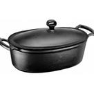 Caçarola de Ferro Fundido Oval com Alça Tampa de Ferro 5L Caçarola de Ferro Fundido Oval com Alça Tampa de Ferro 5L