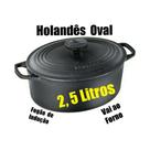 Caçarola de Ferro Holandês Gourmet Santana Oval 2,5 Litros