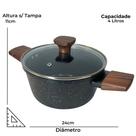 Caçarola de indução 24cm x 10,8cm 4000ml carvalho Caçarola de indução 24cm x 10,8cm 4000ml carvalho
