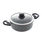 Caçarola de Indução com Tampa de Vidro 22cm Granilite Cinza