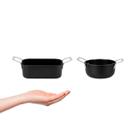 Caçarola e Travessa Mini Inox Preto Couvert Servir Entrada