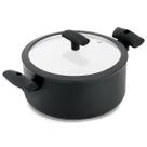 Caçarola Hercules Redonda Antiaderente Ceramica Indução Preta 22x9cm 3L