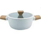 Caçarola Induçao Antiaderente Norma REV Ceramico Tampa de Vidro 4,1L Cinza