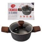 Caçarola indução e gás panela alumínio antiaderente 2,5lt