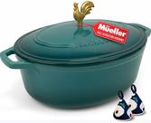 Caçarola oval de ferro fundido esmaltado MUELLER HOME 5,5 qt