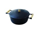 Caçarola PANELA DE FERRO FUNDIDO, CAÇAROLA 6,6 LTS, 30 cm com Tampa de Ferro