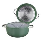 Caçarola Panela De Indução Berlim Cerâmica Antiaderente C/ Tampa de Vidro 24cm