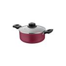 Caçarola Panela Tampa Vidro Clarity Antiaderente Teflon N16