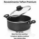 Caçarola Premium Antiaderente Nº 30 Com Tampa Vidro Grafite