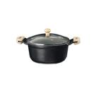 Caçarola Preto Craqueado Antiaderente Cerâmica Javali Am24Cm