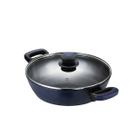 Caçarola Rasa Antiaderente para fogão de Indução e a gás 28cm Linha Everyday Oxford Cor Azul