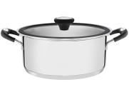 Caçarola Rasa Tramontina Solar Silicone em Aço Inox com Fundo Triplo 20 cm 2,9 L