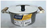 Cacarola rebatida aluminio arary n.20 - 2,300 l com tampa