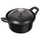Caçarola staub oval vintage em ferro fundido preta 12cm 405010200