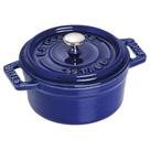 Caçarola staub redonda em ferro fundido azul marinho 10cm 405102620