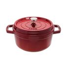 Caçarola staub redonda em ferro fundido vermelho cereja 22cm 405098250