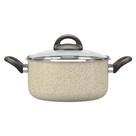 Caçarola Suprema Ceramic Life Brinox Vanilla 20 cm Antiaderente com Tampa
