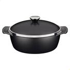 Caçarola Tramontina Lyon Em Alumínio Revestimento Starflon Preto com Tampa 24 cm 3,7L 20960024