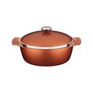 Caçarola tramontina lyon redonda em alumínio forjado antiaderente 26cm 4,6l dourado 20960/426