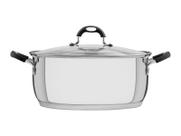 Caçarola Tramontina Rasa Astro Silicone 30cm 8,9L em Aço Inox com Tampa de Vidro