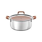 Caçarola Tramontina Romagna Aço Inox Alumínio Cerâmico Marfim 20 Cm 3,2 L Tramontina Caçarola Tramontina Romagna Aço Inox Alumínio Cerâmico Marfim 20 Cm 3,2 L Tramontina