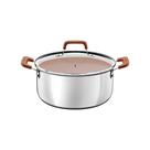Caçarola Tramontina Romagna Aço Inox Alumínio Cerâmico Marfim 20 cm 3,2 L Caçarola Tramontina Romagna Aço Inox Alumínio Cerâmico Marfim 20 cm 3,2 L