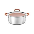 Caçarola Tramontina Romagna Aço Inox Cerâmico Marfim 20 Cm 3,2 L Caçarola Tramontina Romagna Aço Inox Cerâmico Marfim 20 Cm 3,2 L