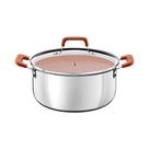 Caçarola Tramontina Romagna Aço Inox Cerâmico Marfim 24 Cm 5,24 L Caçarola Tramontina Romagna Aço Inox Cerâmico Marfim 24 Cm 5,24 L