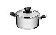 Caçarola Tramontina Solar Baquelite Funda em Aço Inox Fundo Triplo com Tampa Alças de Baquelite 20 c Caçarola Tramontina Solar Baquelite Funda em Aço Inox Fundo Triplo com Tampa Alças de Baquelite 20 c
